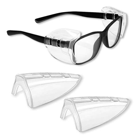 glasses leather side shields|protective side shields for glasses.